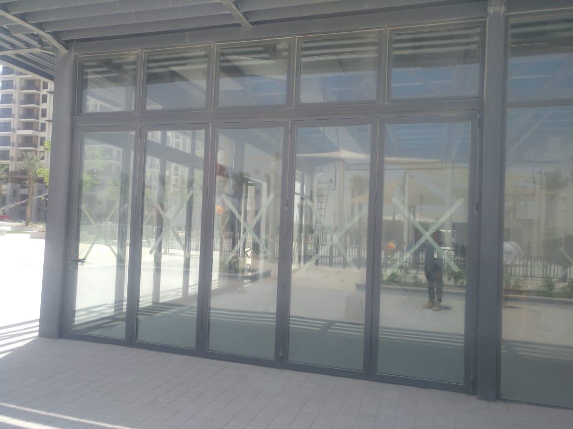 Full-height glazing at the ground floor