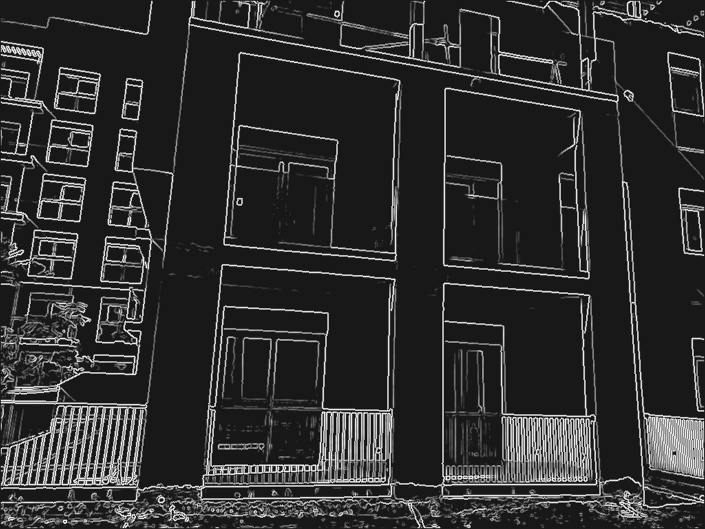 Line drawing made from the photo of the project