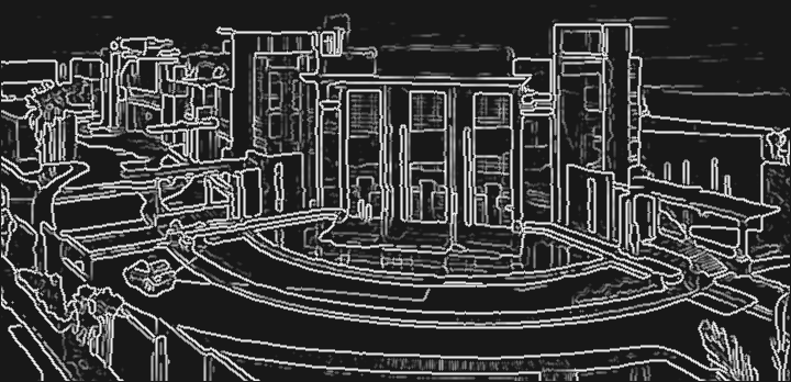 Line drawing made from the photo of the project