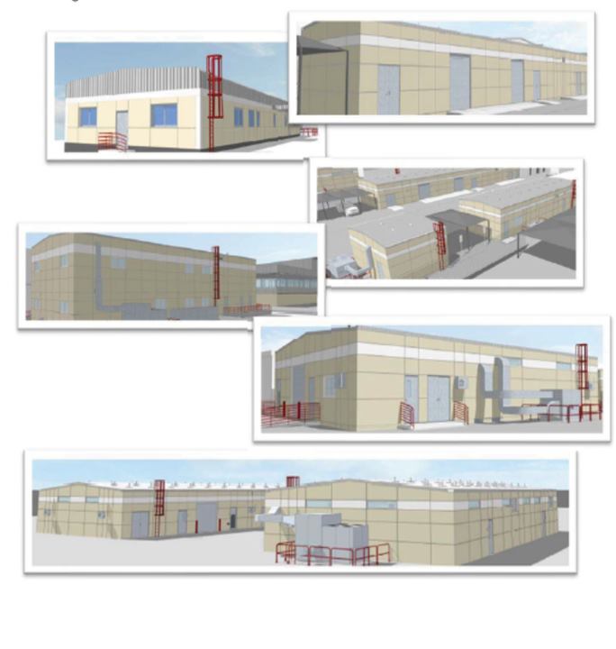 Renderings of the buildings at Al Maktoum International Airport