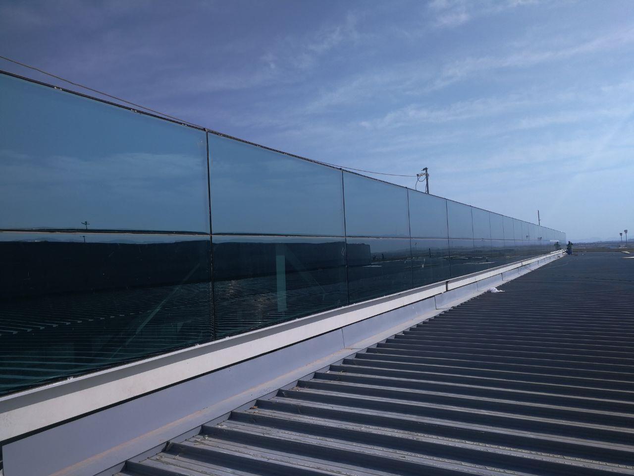 Roof-level glazing, seen from the roof