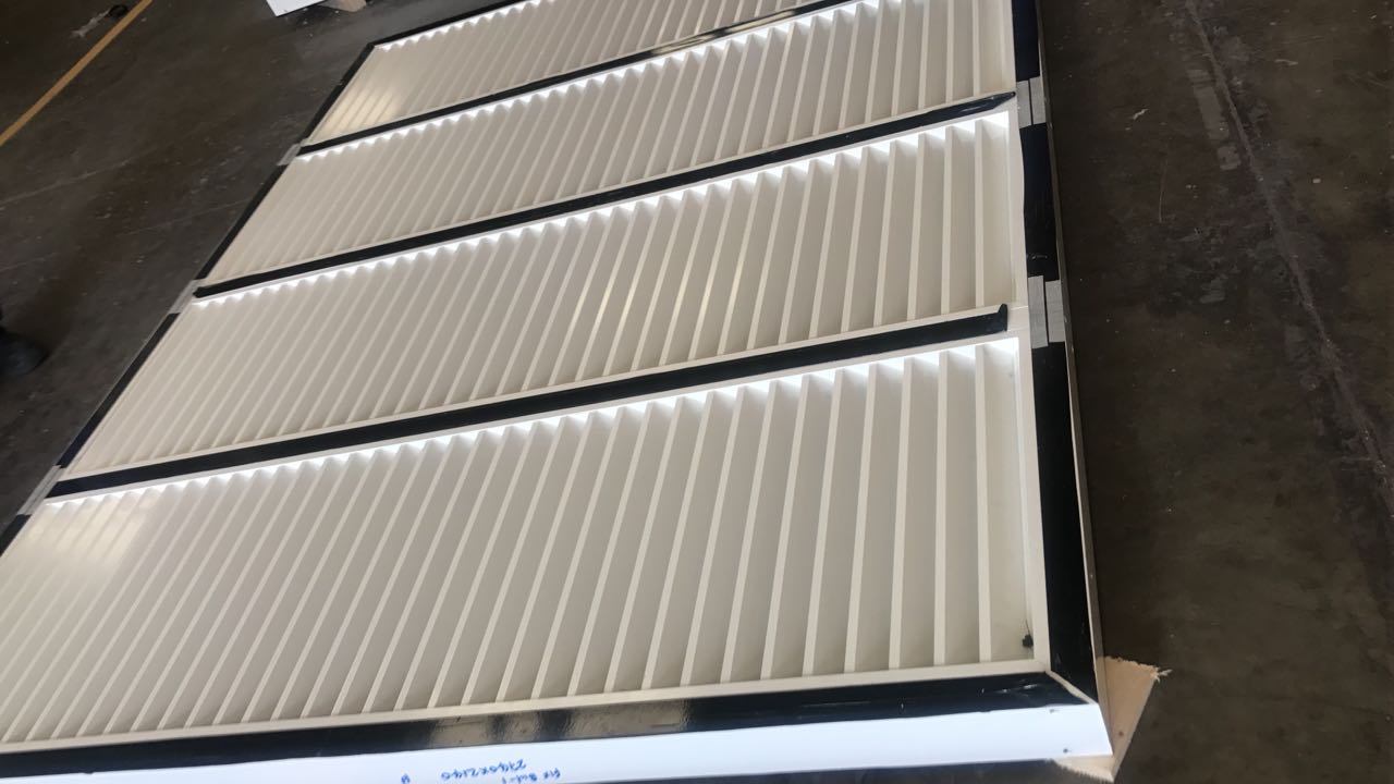 Louver panels with their frames